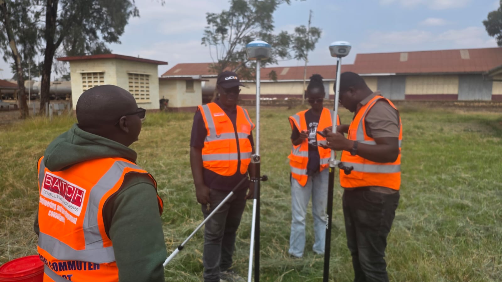 Local survey consulting engineers evaluating geodetic transformation parameters for Arc 1960 datum alignment in Kenya