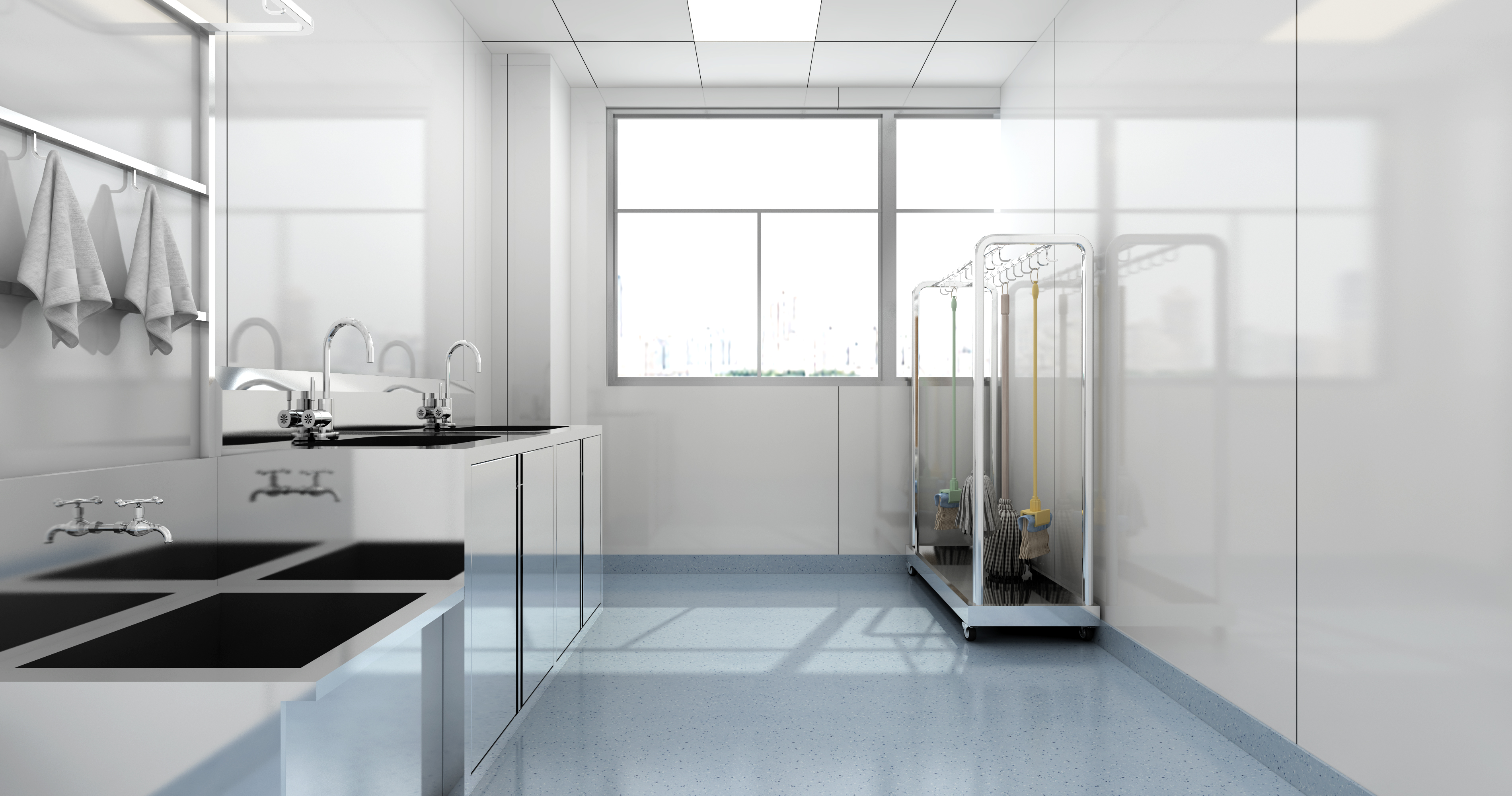 全窗开放清洁工作台