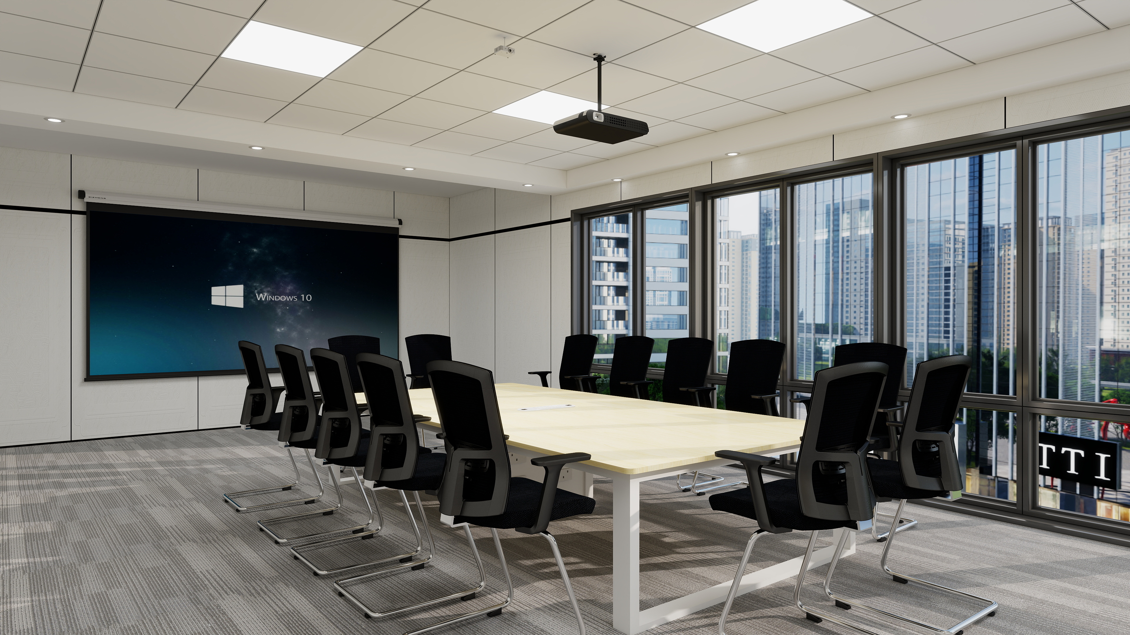 落地窗科技会议室