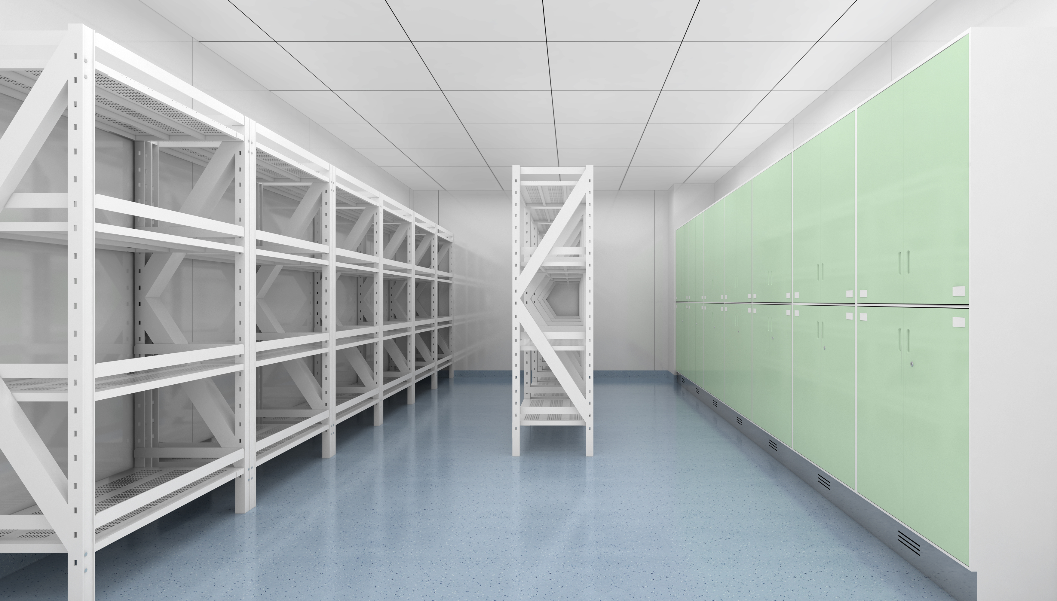 薄荷柜与开放式储物室