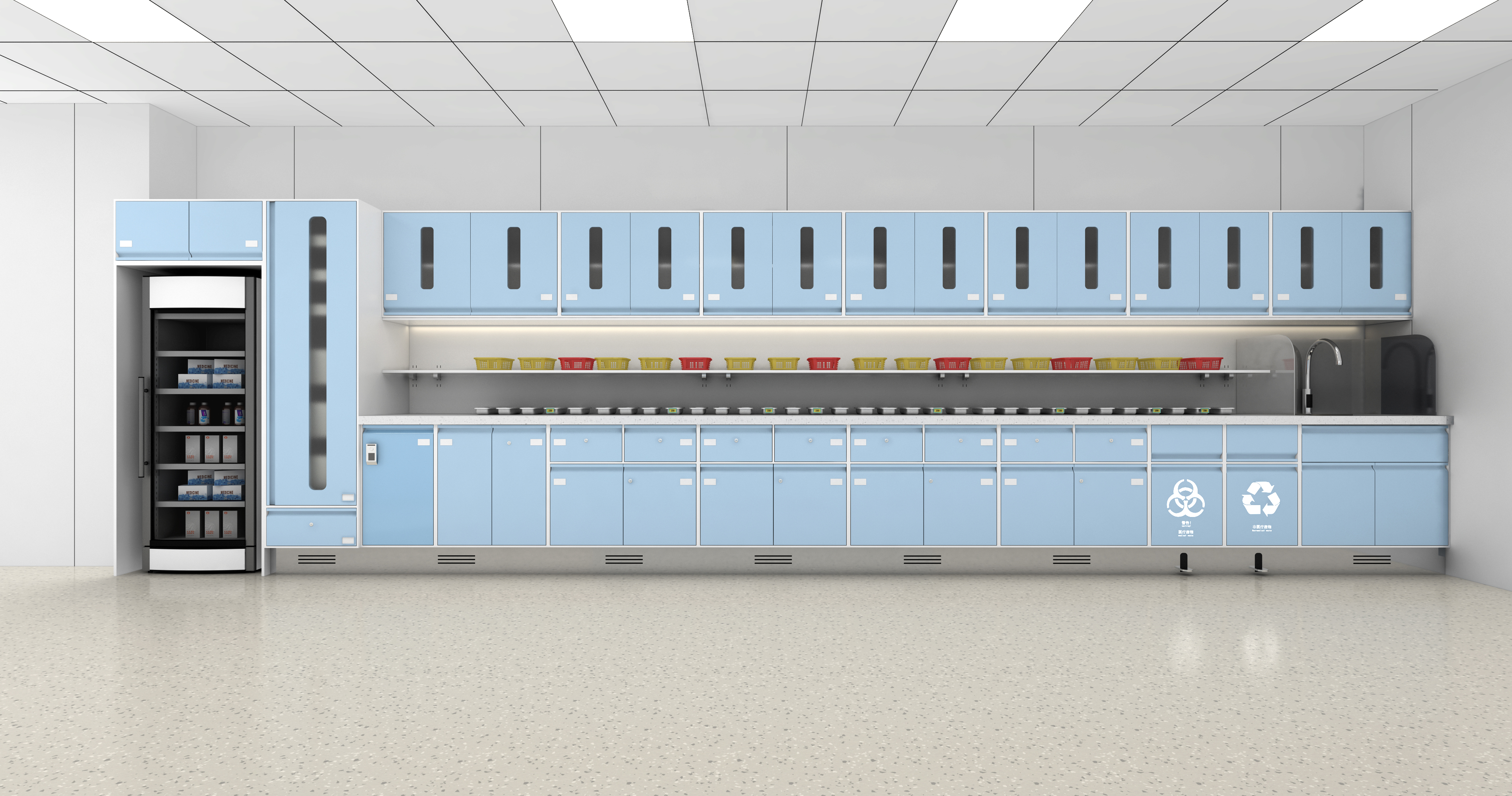 浅蓝色治疗准备台