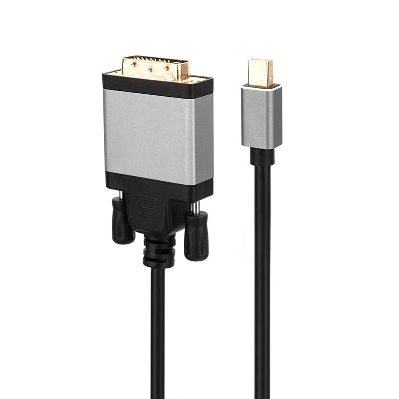 Aluminum Metal Shell Mini DP To DVI 24+1 Cable 6FT 1.8M DisplayPort To DVI