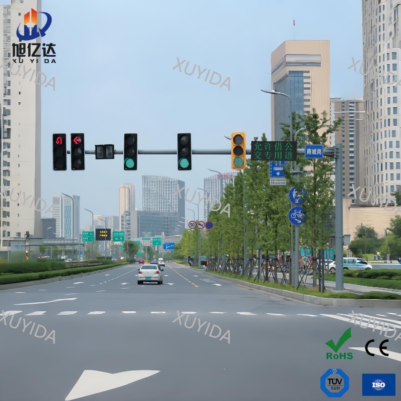 Traffic road signs monitoring 5m traffic signal light poles