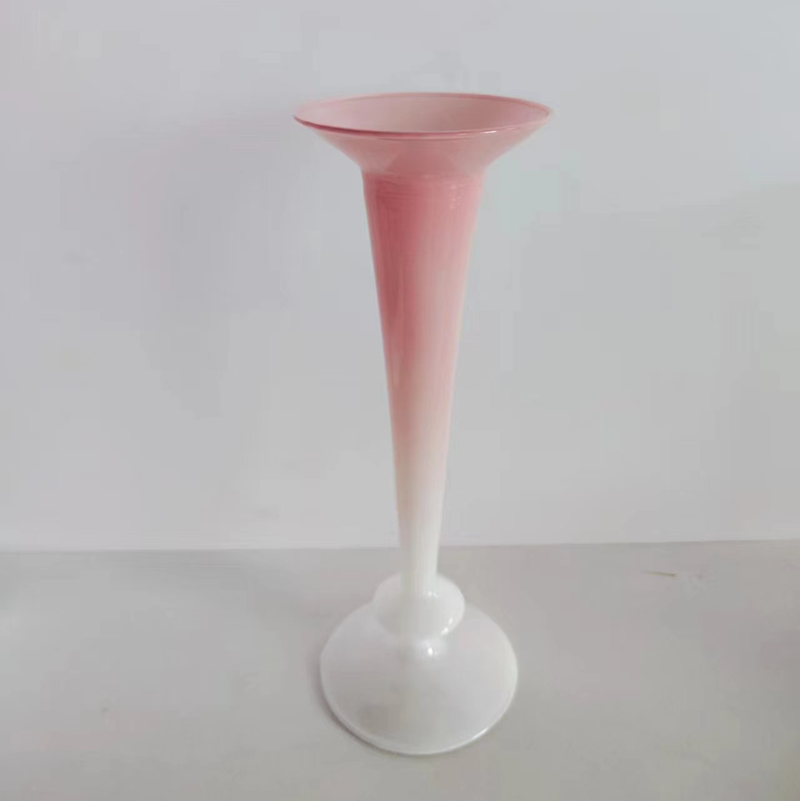 Hand Blown Glass Vase – Bell-Shaped Tabletop Centerpiece for Flowers, Modern Home Decor & Wedding Gift