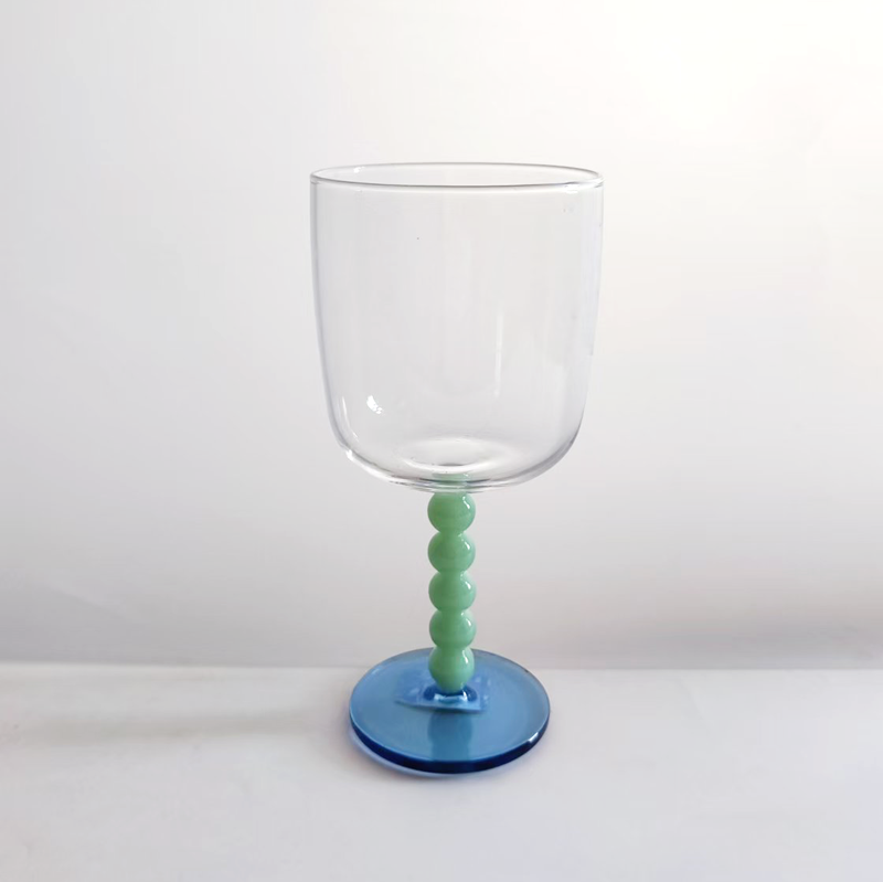 Hand Blown Borosilicate Wine Glass  – Elegant Champagne Flutes & Goblets for Graduation Gifts, Wedding & Party Drinkware