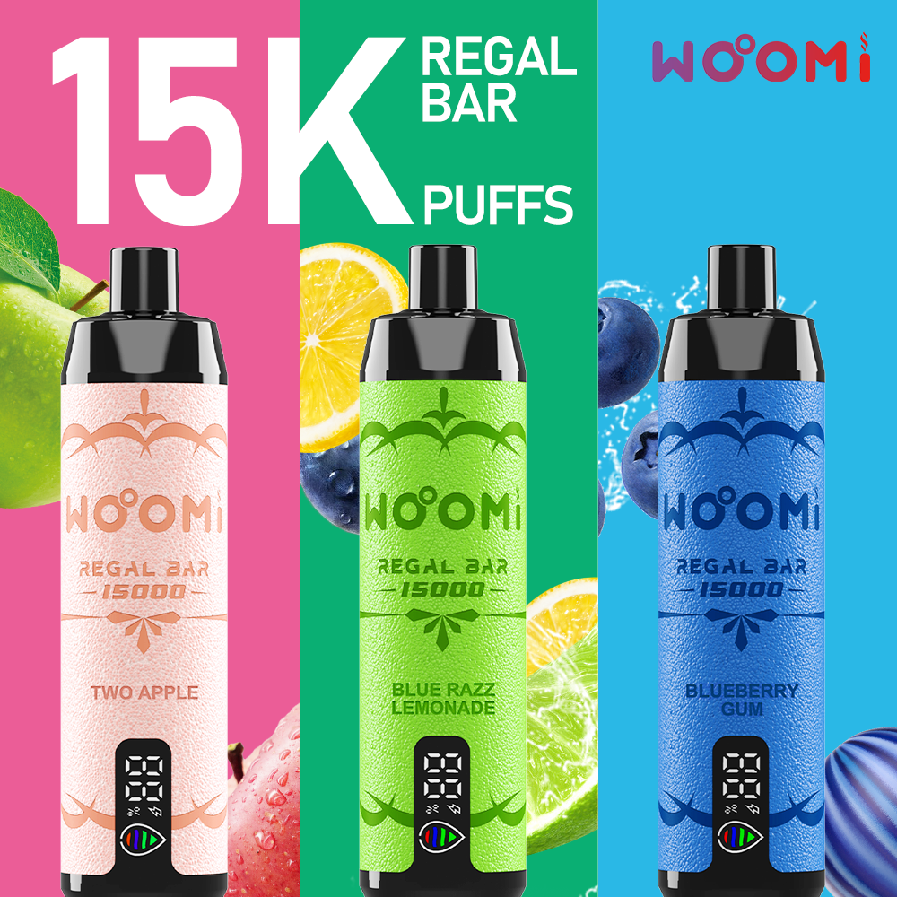 WOOMI Original Regal Bar Al Fakher DTL E Cigarette 15000 Puffs Shisha Hookah Disposable Vape