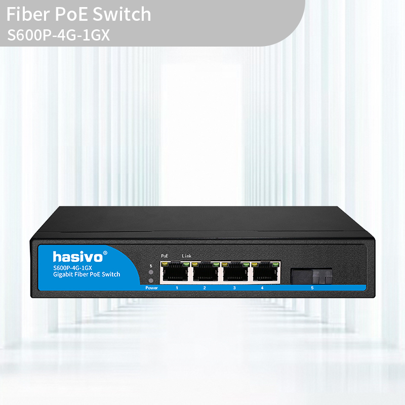 Full Gigabit 4+1 Fiber PoE Switch