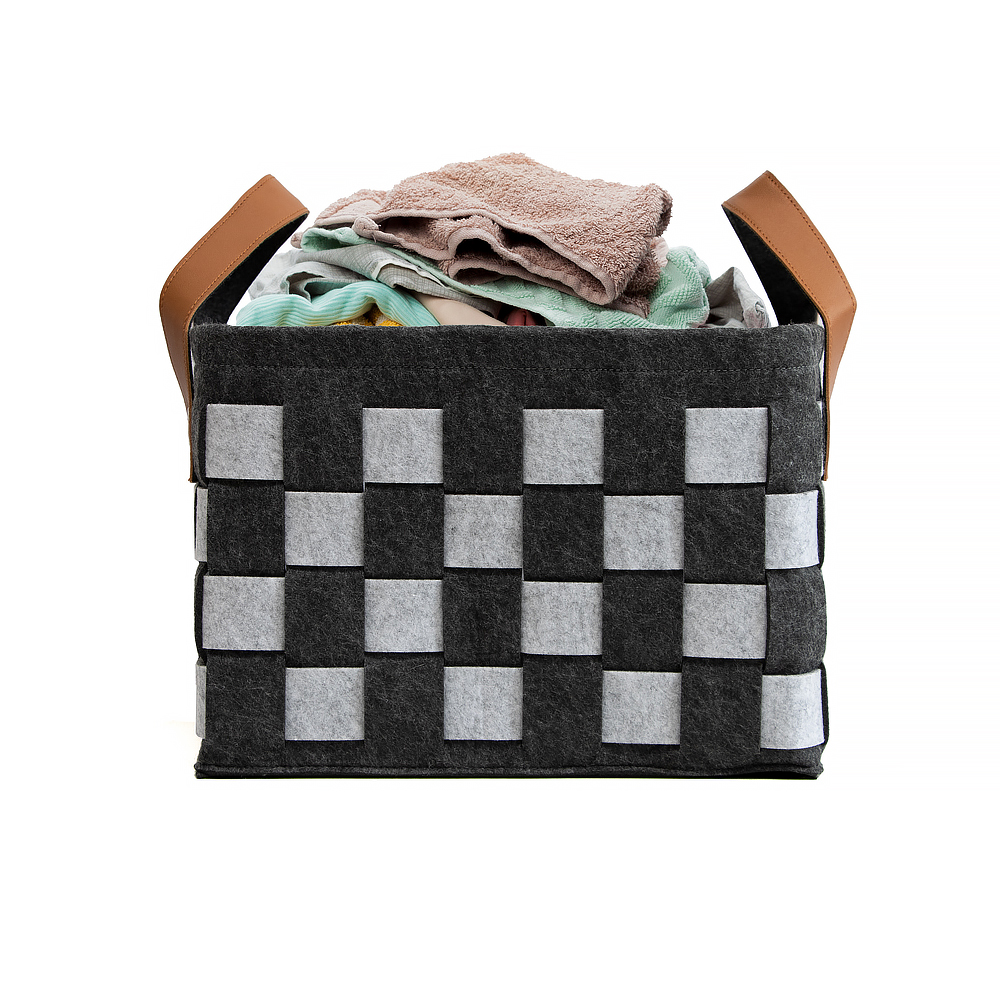 Felt Fabric Storage Bins Woven Storage Basket for Clothes Books Pet Toys and Nursery