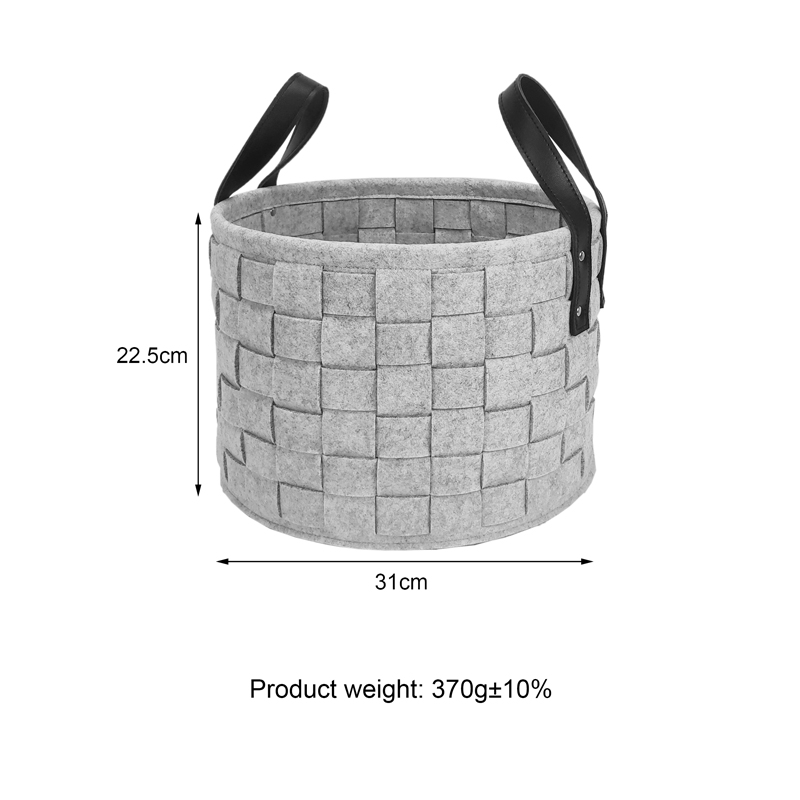 High Quality Eco Friendly Felt Foldable Laundry Storage Basket Hamper-khoom