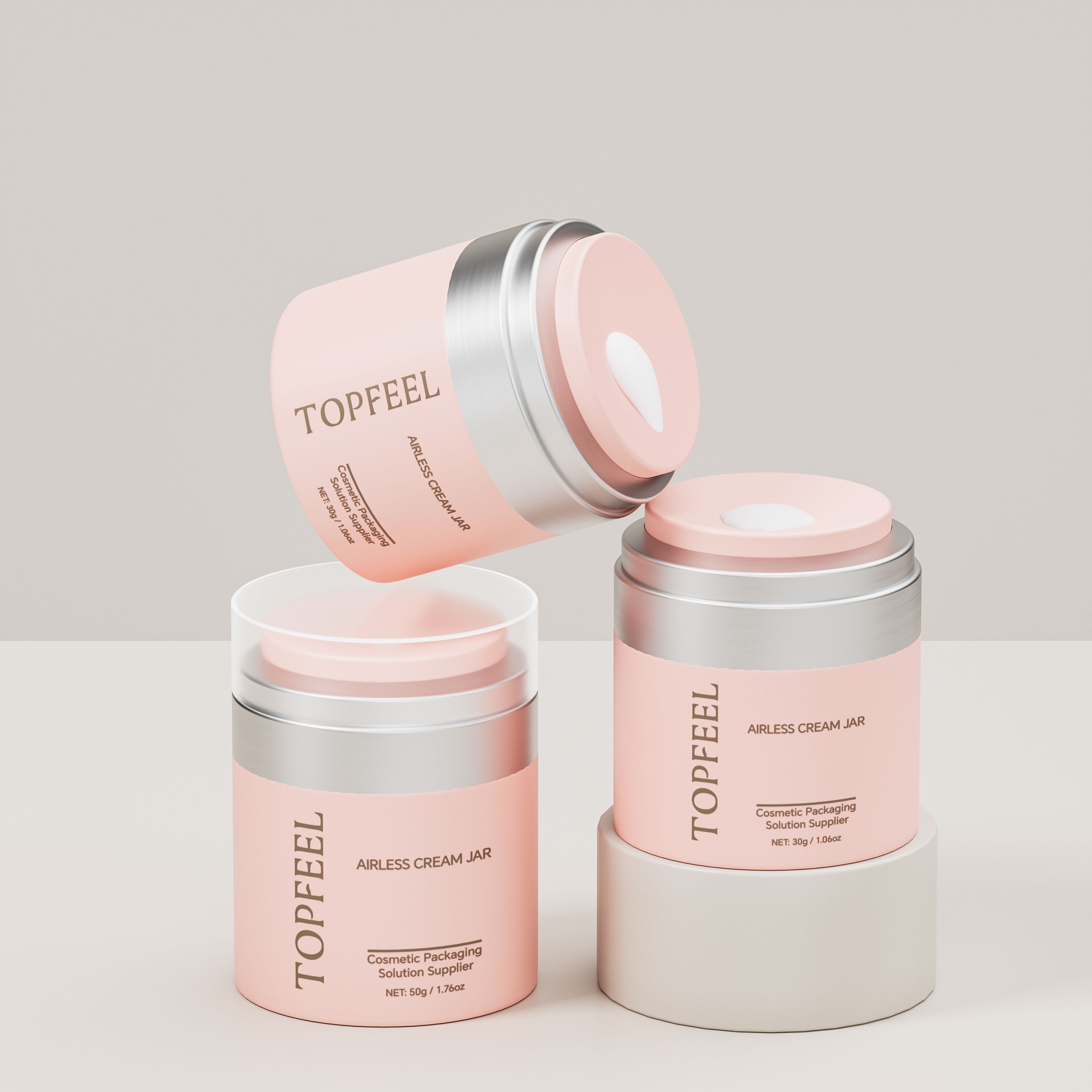PJ98 All PP Airless Pump Cosmetic Packaging Cream jar Manufacturer