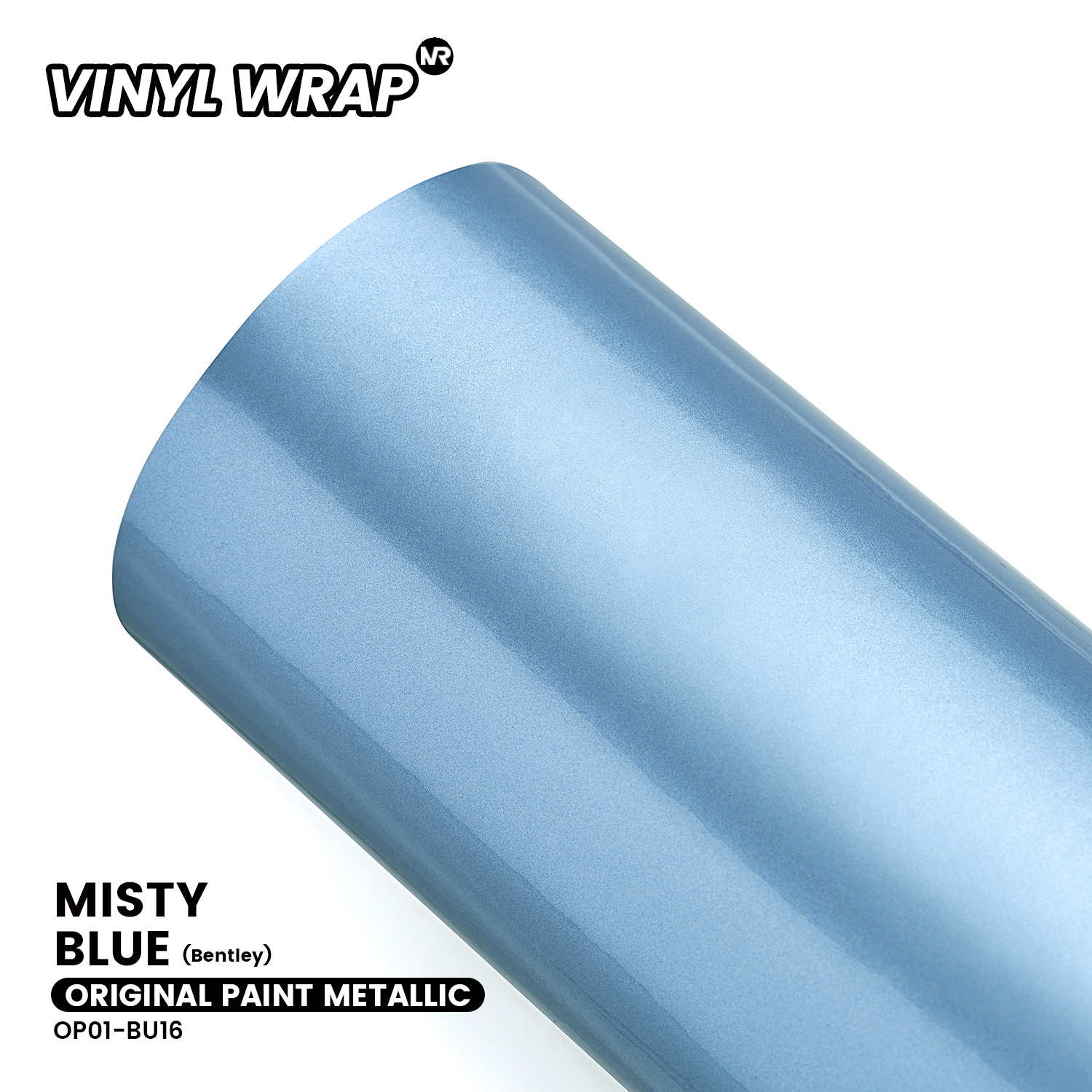 Gloss Metallic Original Paint Bentley Misty Blue PET Vinyl Wrap Car Film