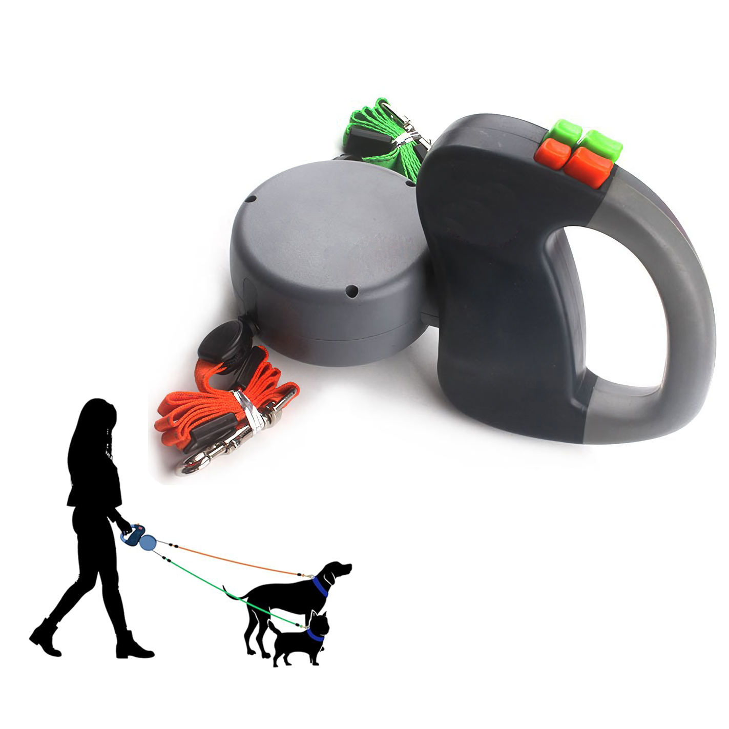 Two Dog Retractable Leash