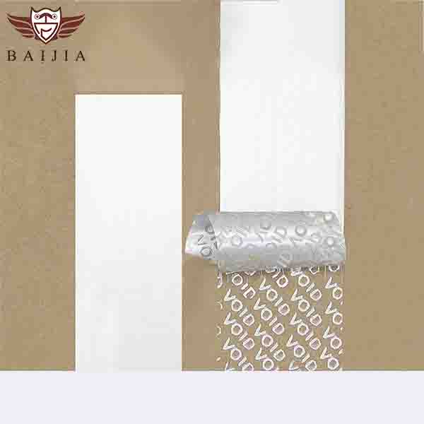 Matte Silver Partial Transfer Void Label Material