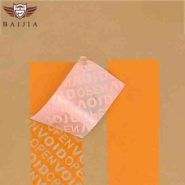 Matte Yellow Full Transfer Void Label Material