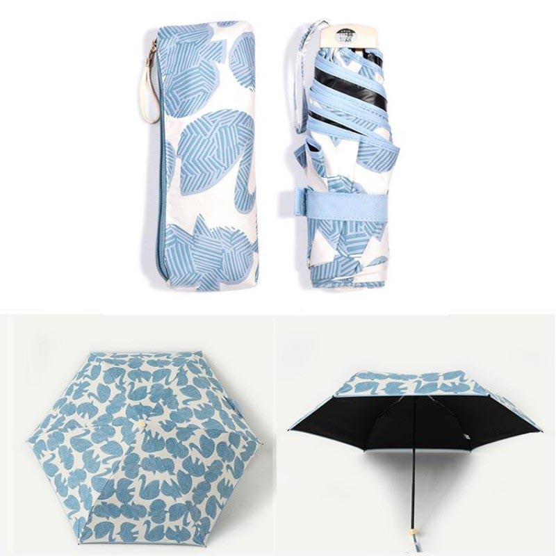 Woman Foldable Umbrella Hand Carry Blue.jpg