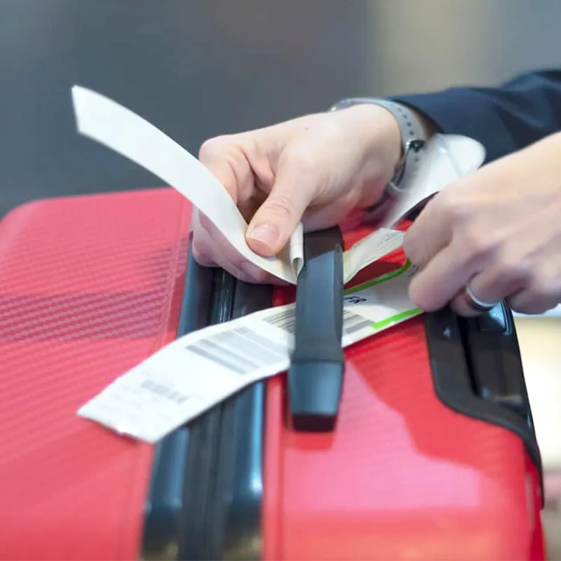 Customized Wholesale Thermal Airline Baggage Label Tag Factory