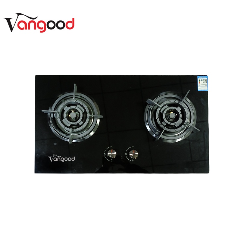 Hot Sale 2-Brenner Built-In Gas Cooktop temperéiert Glas