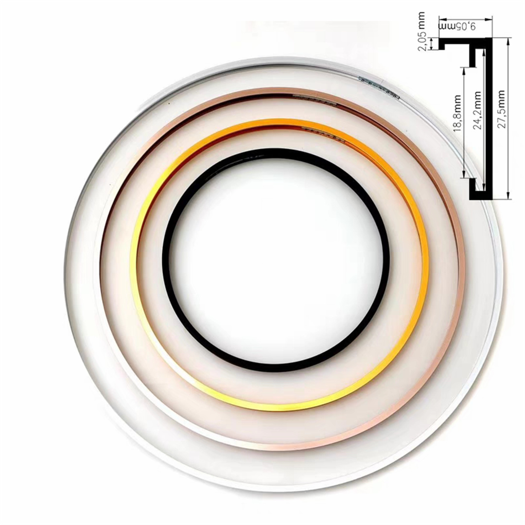 Hot Sale Modern Round Aluminum Alloy Mirror Frame Colorful Made Frame For Hotel Salon