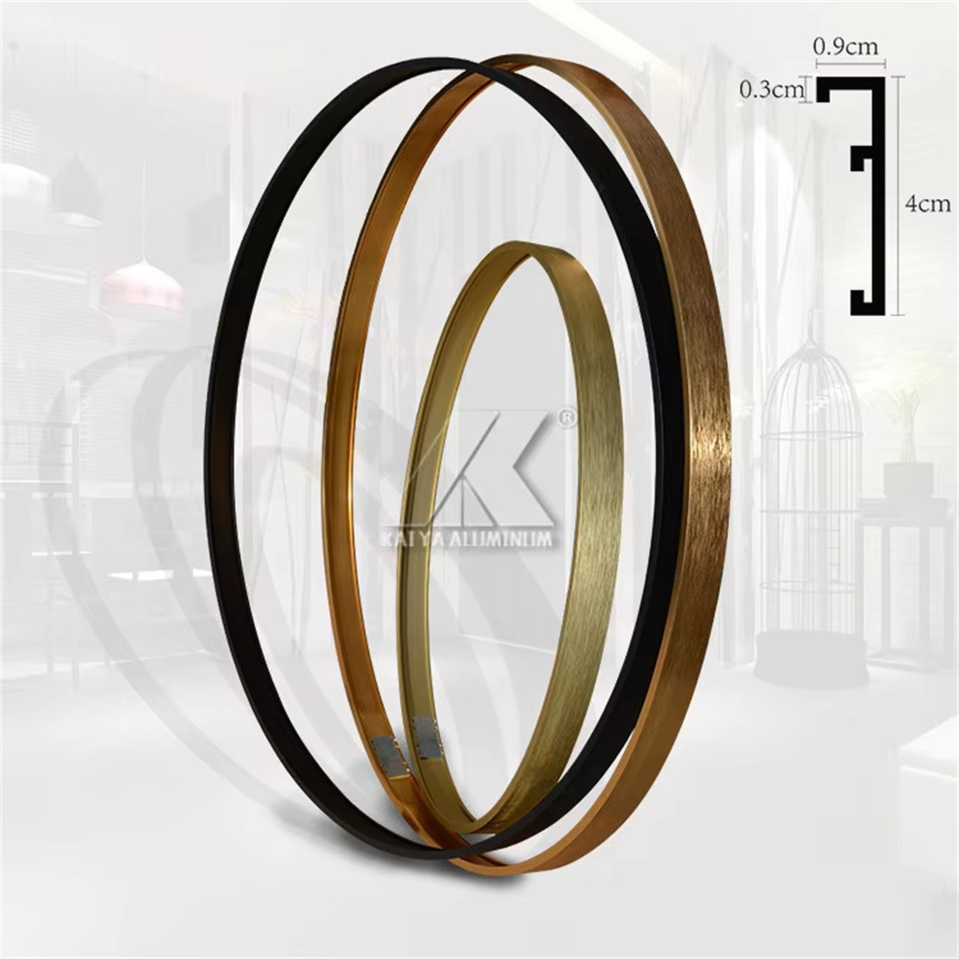 Decorative Modern Custom Logo Makeup Mirror Frame Aluminum Frame LED Mirror Frame