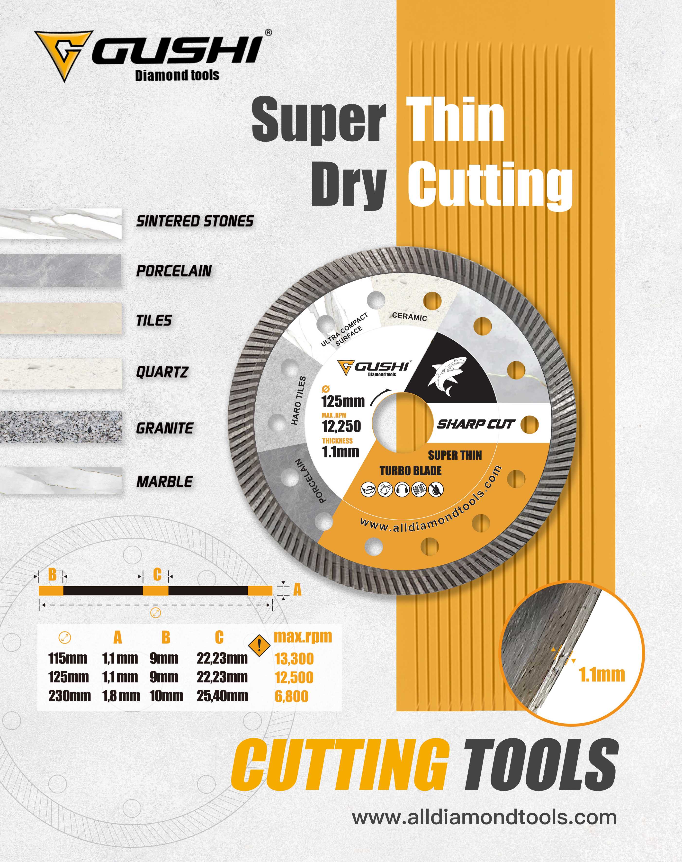 Wholesale Custom Your Brand Super Thin Diamond Saw Blades