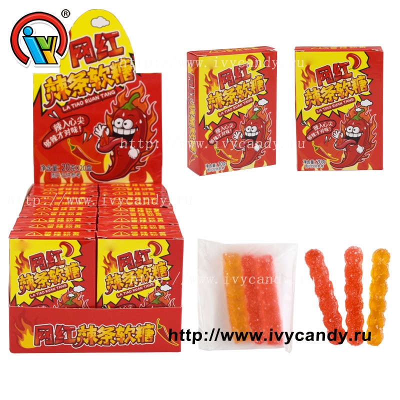Конфеты Halal OEM Spicy Strips, острые жевательные конфеты