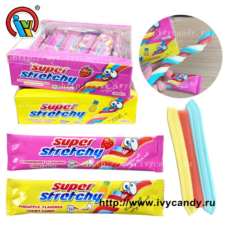 Суперэластичные 3 в 1 мягкие жевательные конфеты с фрукто...