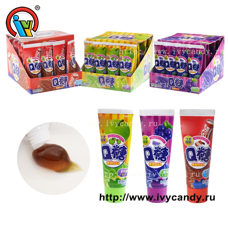 Новый тюбик жевательной резинки жидкие конфеты зубная пас...